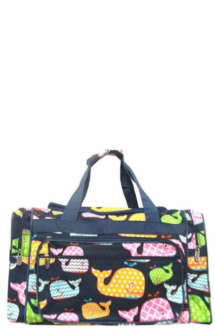 Printed Duffle Bag-WHA423/NAVY